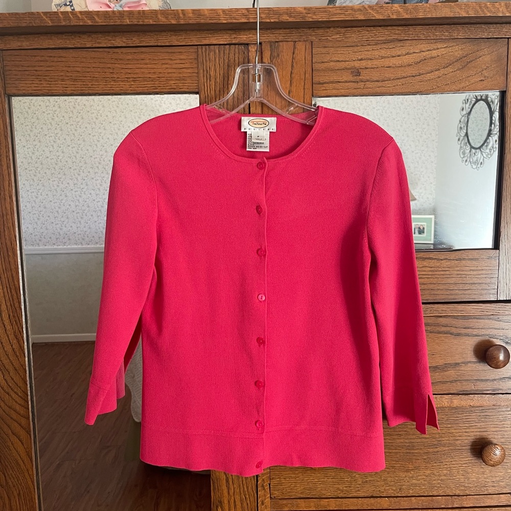 Talbots Pink Petite Cardigan Sweater